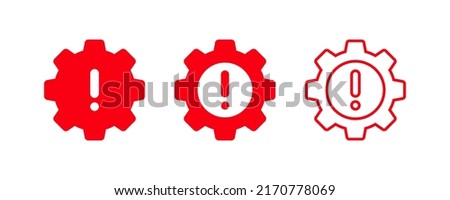 Technical problem icon vector illustration. Process or failure icon in applications. Concept of repair or maintenance symbol. Icon for Tech fault, glitch, disruption web element.
