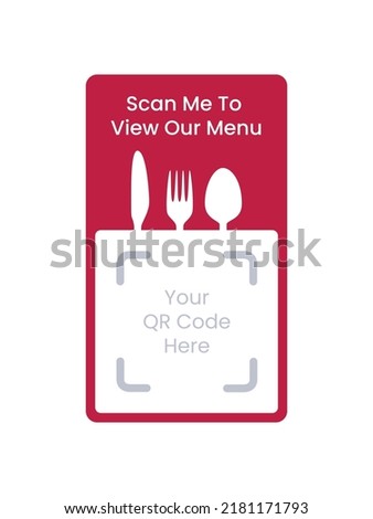 Scan me to view our menu. Restaurant menu QR code scan for menu order barcode. QR code menu icon for hotels, cafes, and bars to access culinary information. Template scan me Qr code for a smartphone.