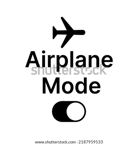 Airplane mode on, Travel, Aviation, wifi, vacation mode on, aeroplane icon. Vacation and aeroplane mode on with flight icon.