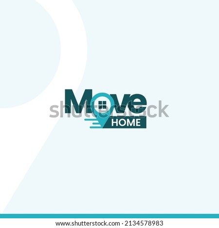 Creative and Modern Move business logo with map marker perfect suitable for moving company,  movers and storage company, packers and shifting service, home movers and other moving-related industry.