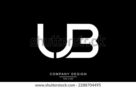 UB, BU, Abstract Letters Logo Monogram