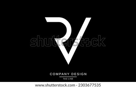 VR, RV, Abstract Letters Logo Monogram