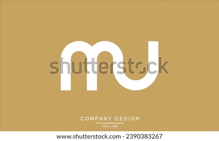 MU, UM, Abstract Letters Logo Monogram