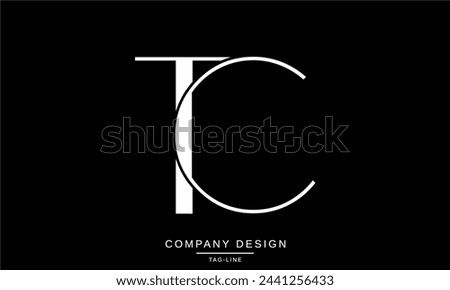 TC, CT Abstract Letters Logo Monogram Design Font Vector