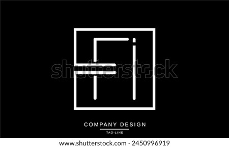 FI, IF Abstract Letters Logo Monogram Design Font Icon