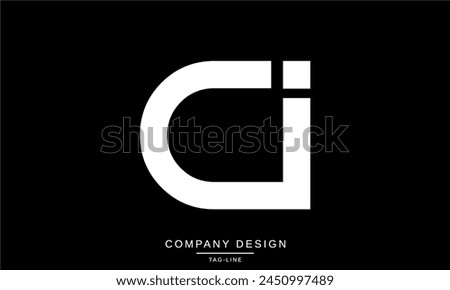 CI, IC Abstract Letters Logo Monogram Design Font Icon