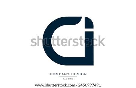 CI, IC Abstract Letters Logo Monogram Design Font Icon