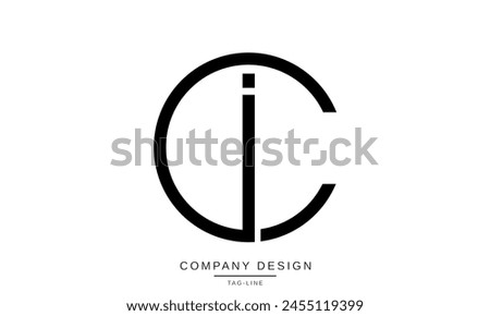 CI, IC Abstract Letters Logo Monogram Design Font Icon