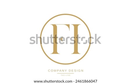 FI, IF Abstract Letters Logo Monogram Design Font Icon