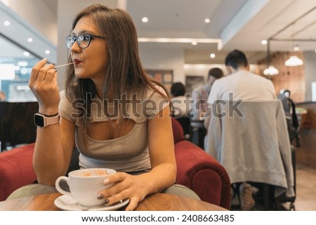 Similar – Image, Stock Photo Anonymous girl in airport terminal