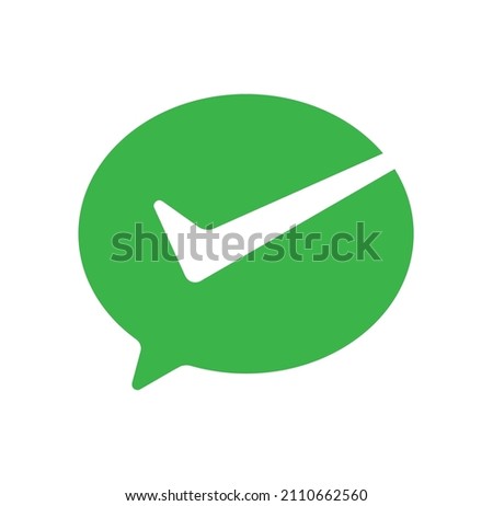 Wechat pay icon vector green template bubble chat