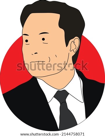 simple line art icon gentleman businessman background, Elon Reeve Musk FRS is an entrepreneur, investor, and business magnate, CEO, SpaceX, Tesla, The Boring Company, Neuralink, OpenAI, twitter