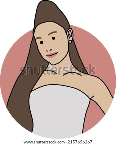 simple line art icon beautiful girl. Ariana Grande-Butera is an American singer, songwriter, and actress. Grammy Awards, Brit, Bambi, Billboard Music, Guinness World Records. Cat Valentine Nickelodeon