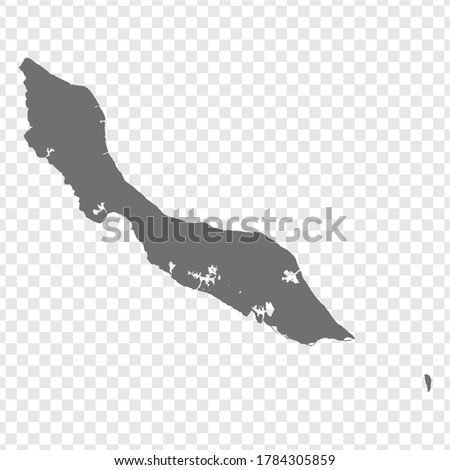Blank map Curacao. High quality map of  Curacao  on transparent background for your web site design, logo, app, UI. Stock vector.  EPS10. 