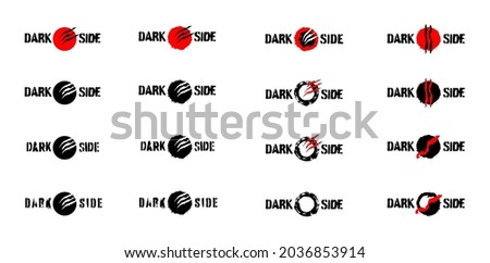 Dark Side custom wild black and red logotype
