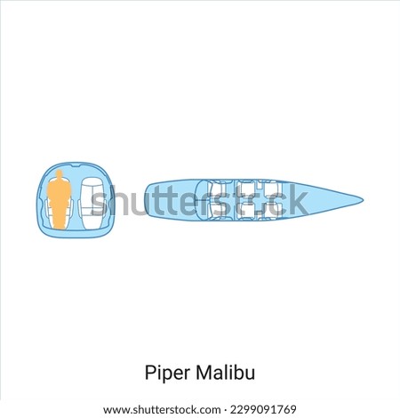 Piper Malibu airplane scheme. Civil Aircraft Guide