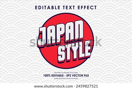 vector JAPAN STYLE 3d TEXT EFFECT