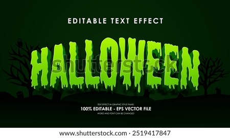 Editable Halloween Text Effect, Graphic Style Effect, with Background Halloween