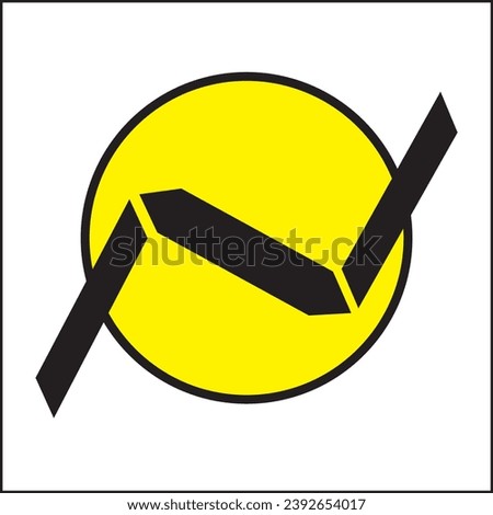 N logo illustration vector design with circle in yellow and black colors. suitable for logos, icons, posters, t-shirt designs, stickers, advertisements, companies, concepts, websites.