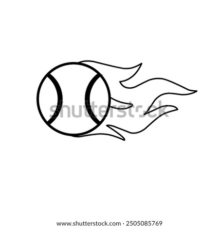 Tennis ball Black and White vector design