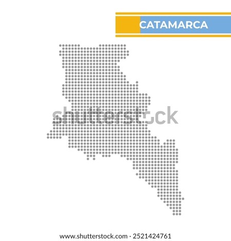 Dotted map of Catamarca is a province of Argentina