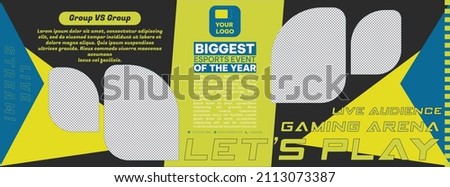 Horizontal  cover banner for gamming and e-sports competition