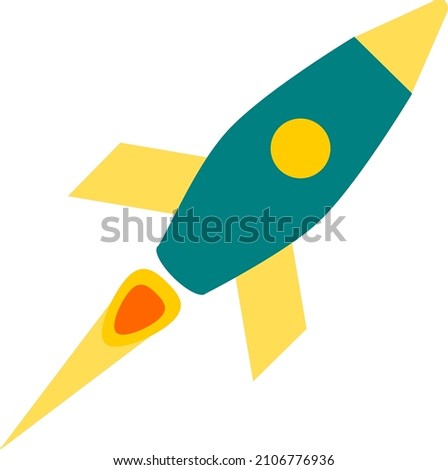 Illustration of Blue Rocket graphic vector. This vector is perfect to use for icon, background, wallpaper, or any realted things with rocket, for example space company. Foto d'archivio © 
