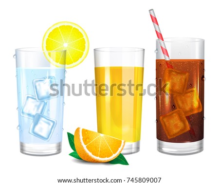 Similar – Image, Stock Photo Three glasses with cold citrus water.