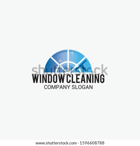 WINDOW CLEANING Vector Logo Design Template