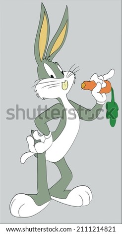 Bugs Bunny is eating a Carrot Foto d'archivio © 