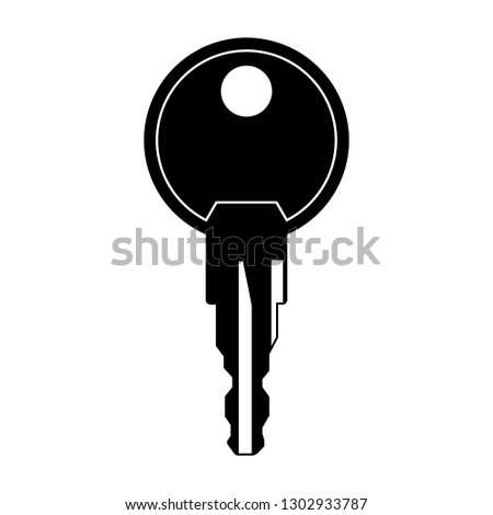 lock key black silhouette isolated on white background variant 4