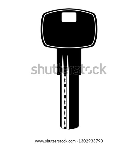 lock key black silhouette isolated on white background variant 3