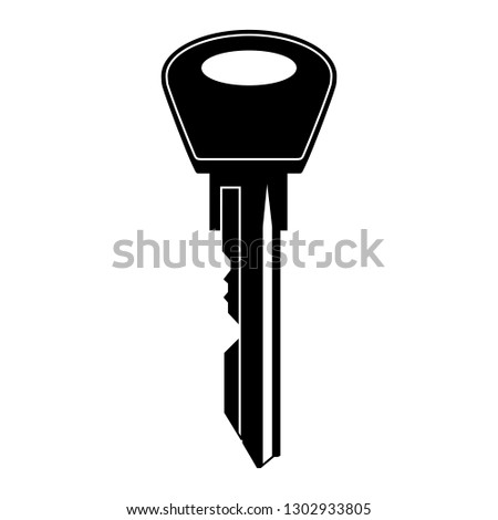 lock key black silhouette isolated on white background variant 2