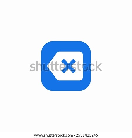 backspace clean icon sign vector