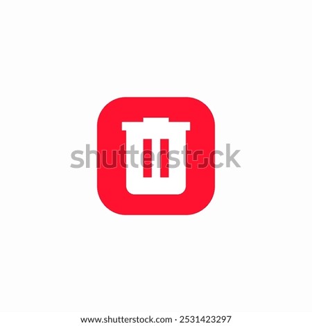 delete trash bin icon sign vector