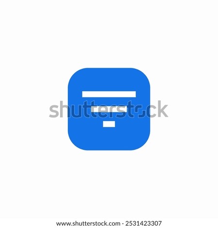 sort list icon sign vector