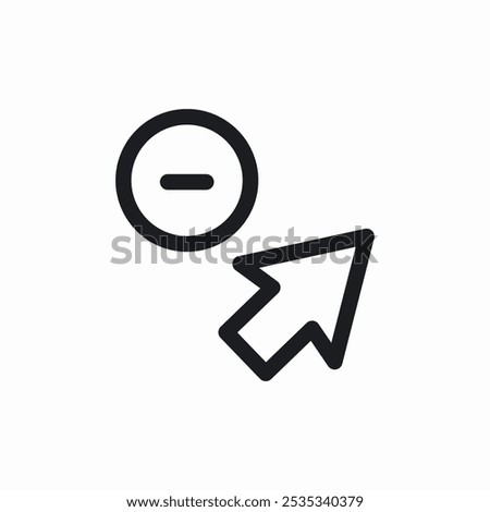 remove minus cursor icon sign vector