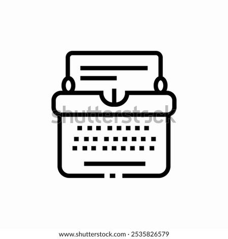 typing machine icon sign vector