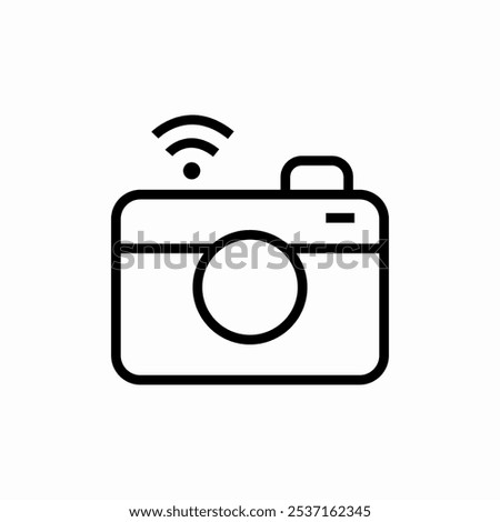 photo camera wifi icon sign vector