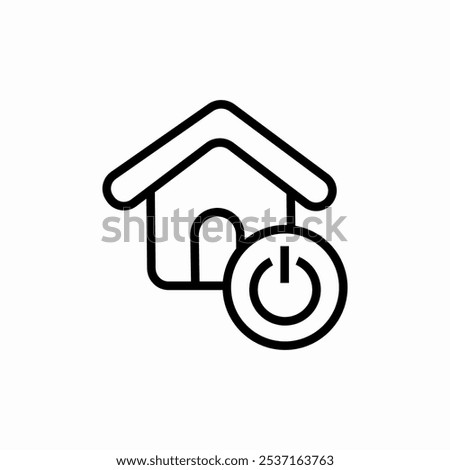 smart home turn off icon sign vector