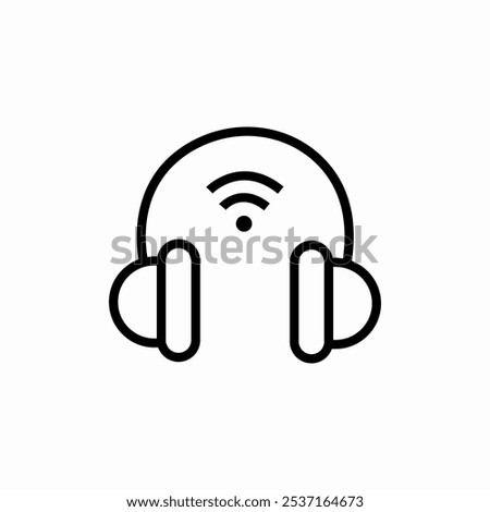 wireless headphones icon sign vector