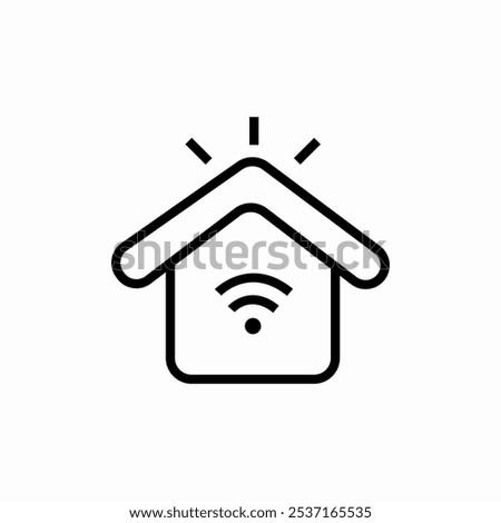 wireless internet in home icon sign vector