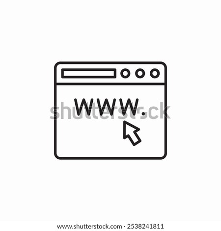 browser website icon sign vector