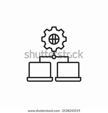 laptops connection configuration icon sign vector