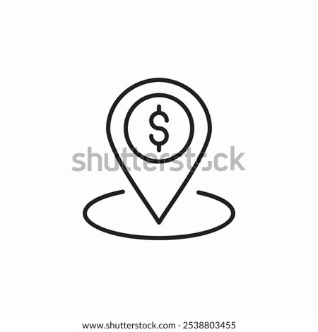 money location pin icon sign vector