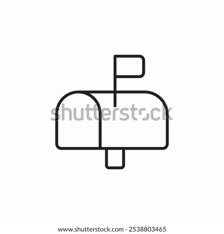 mailbox post icon sign vector