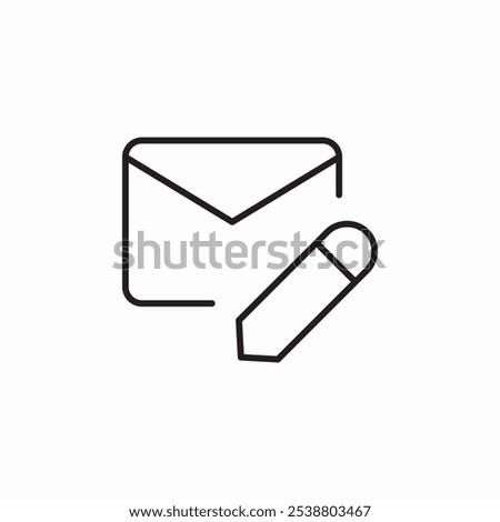 mail write edit icon sign vector