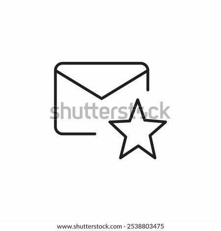 mail star favorite icon sign vector