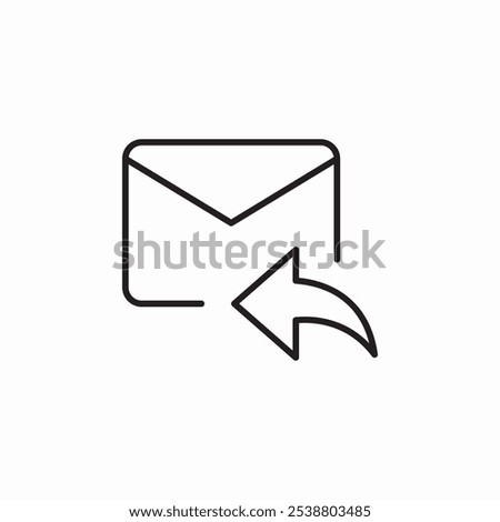 mail reply icon sign vector