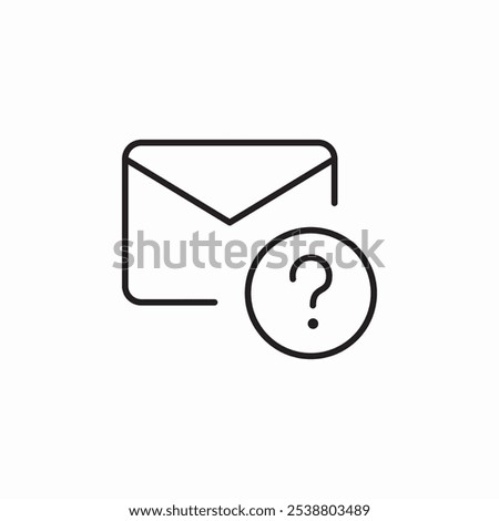 mail question mark icon sign vector